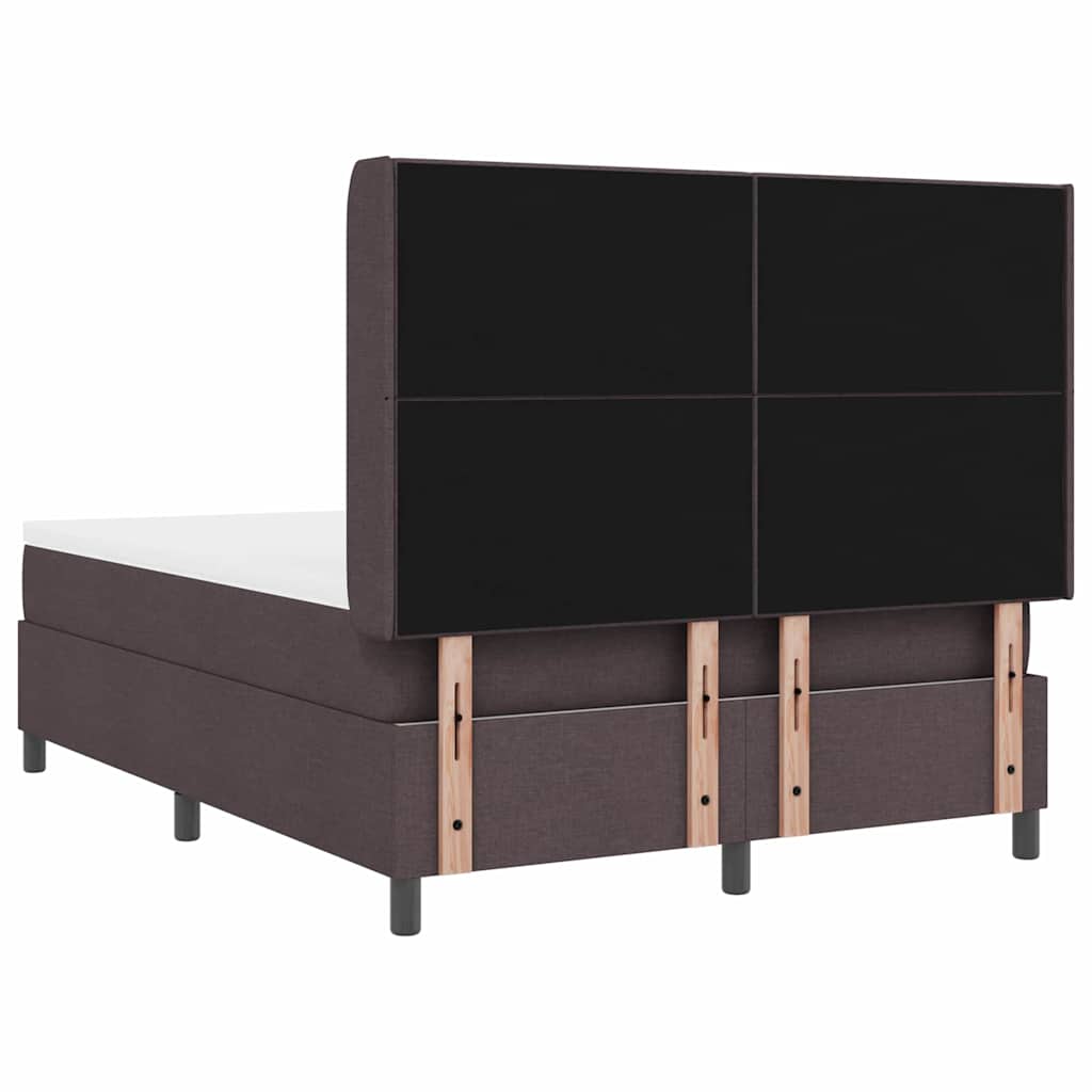 LED Box Spring Bed met matras Donkerbruin 140 x 190 cm Stof is nu te koop bij PeponiXL, paradijselijk wonen!