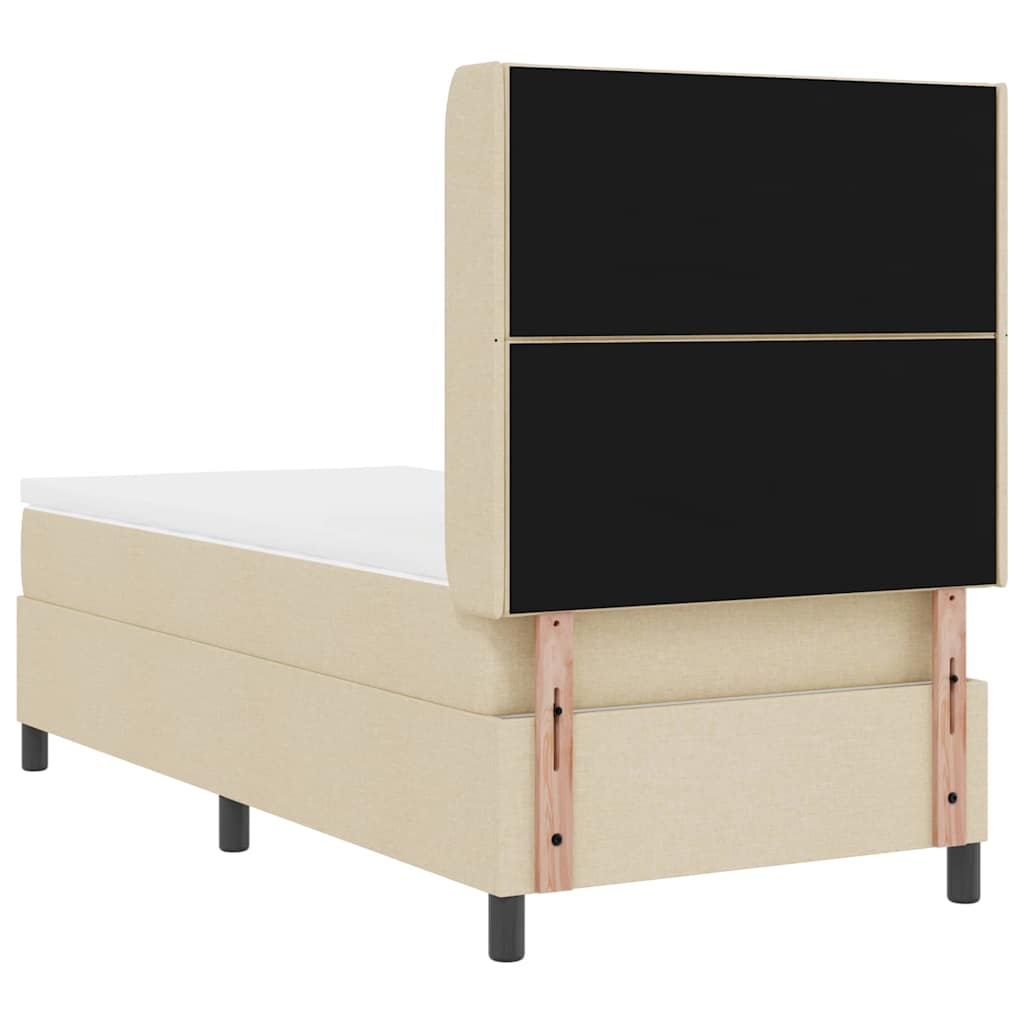 LED Box Spring Bed met matras Crème 100 x 200 cm Stof is nu te koop bij PeponiXL, paradijselijk wonen!