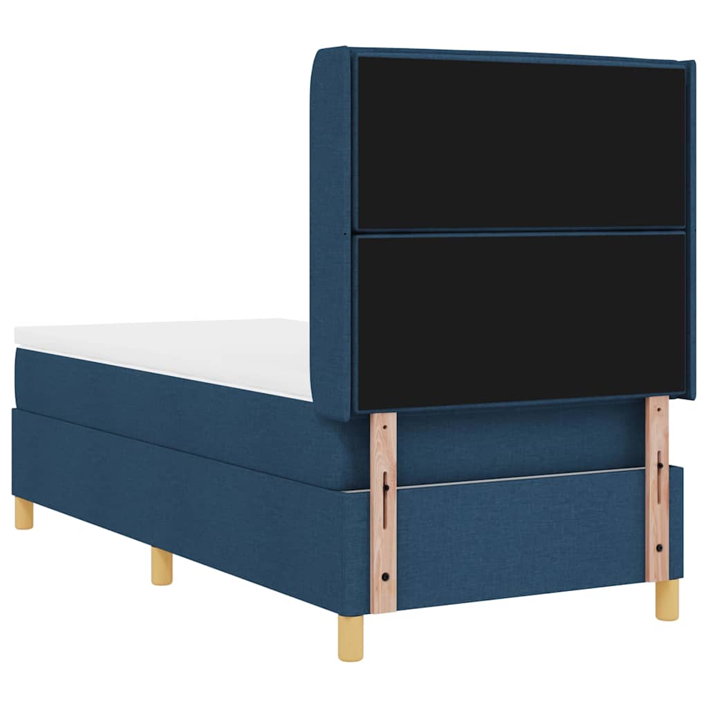 Boxspringbed met LED-stripverlichting Blauw 80 x 200 cm Stof is nu te koop bij PeponiXL, paradijselijk wonen!