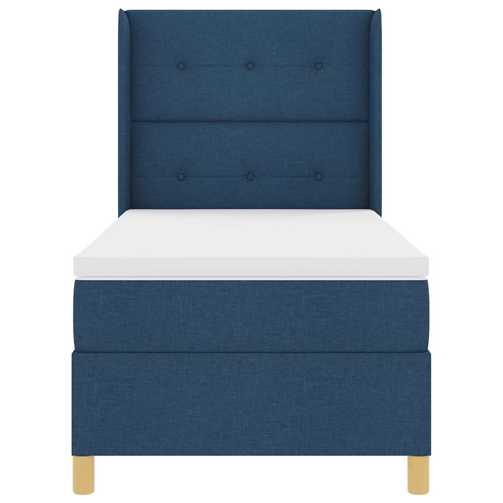 Boxspringbed met LED-stripverlichting Blauw 80 x 200 cm Stof is nu te koop bij PeponiXL, paradijselijk wonen!
