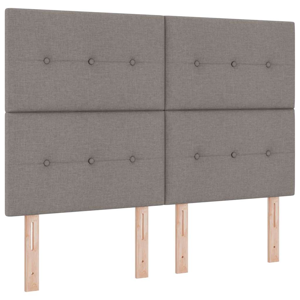 Boxspringbed met matras met hoofdeinde Taupe 140 x 200 cm Stof is nu te koop bij PeponiXL, paradijselijk wonen!