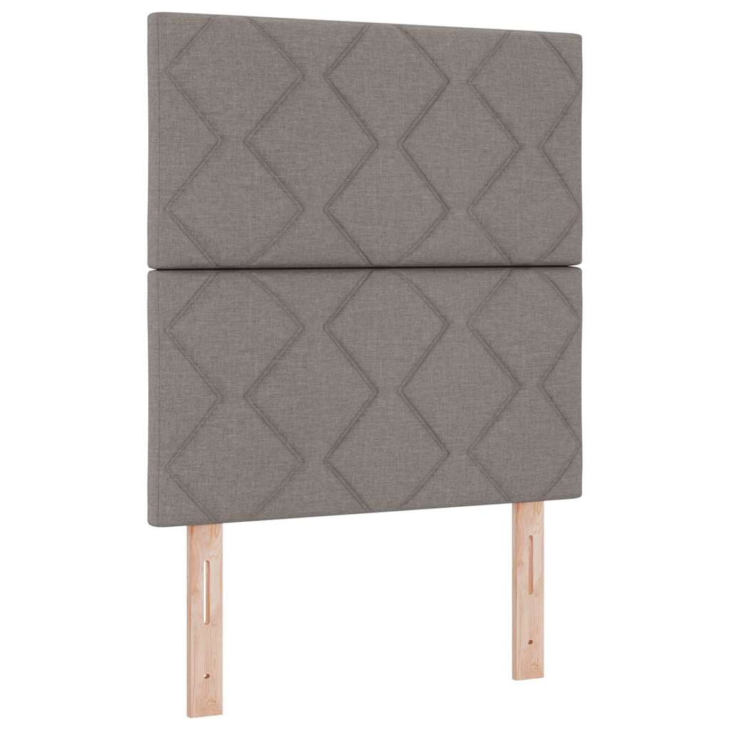 Boxspringbed met LED-stripverlichting Taupe 80 x 200 cm Stof is nu te koop bij PeponiXL, paradijselijk wonen!