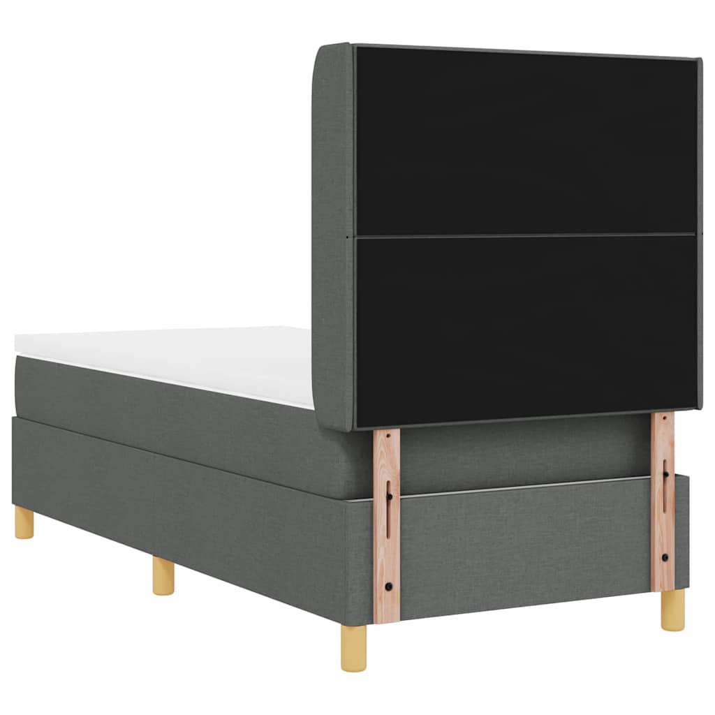 Boxspringbed met hoofdeinde Lichtgrijs 100 x 200 cm Stof is nu te koop bij PeponiXL, paradijselijk wonen!