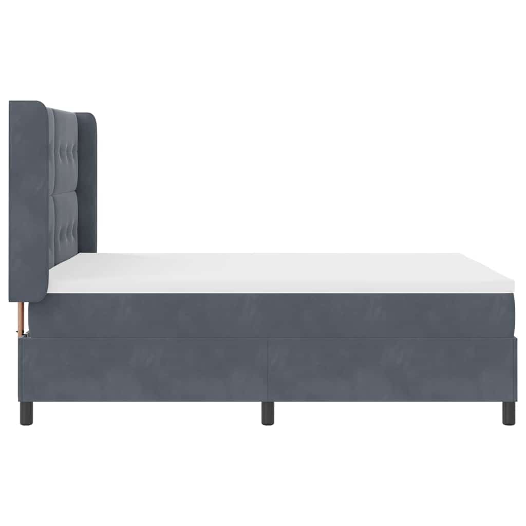 Boxspringbed met hoofdeinde Donkergrijs 140 x 190 cm Fluweel is nu te koop bij PeponiXL, paradijselijk wonen!