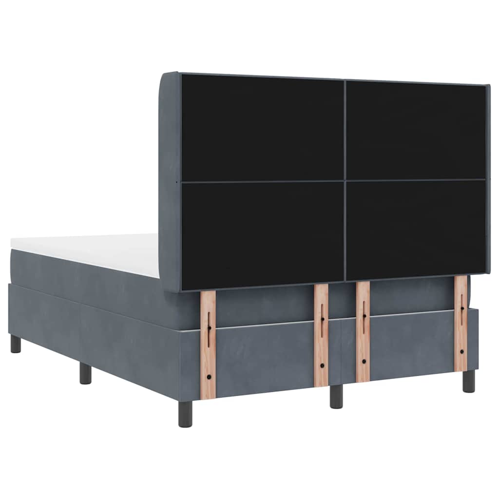 Boxspringbed met hoofdeinde Donkergrijs 140 x 200 cm Fluweel is nu te koop bij PeponiXL, paradijselijk wonen!