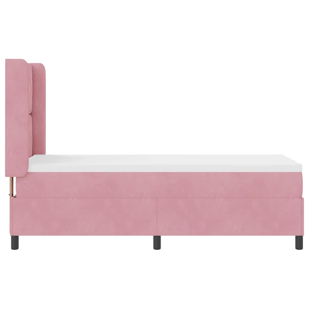 Boxspringbed met matras met LED Roze 80 x 200 cm Fluweel is nu te koop bij PeponiXL, paradijselijk wonen!