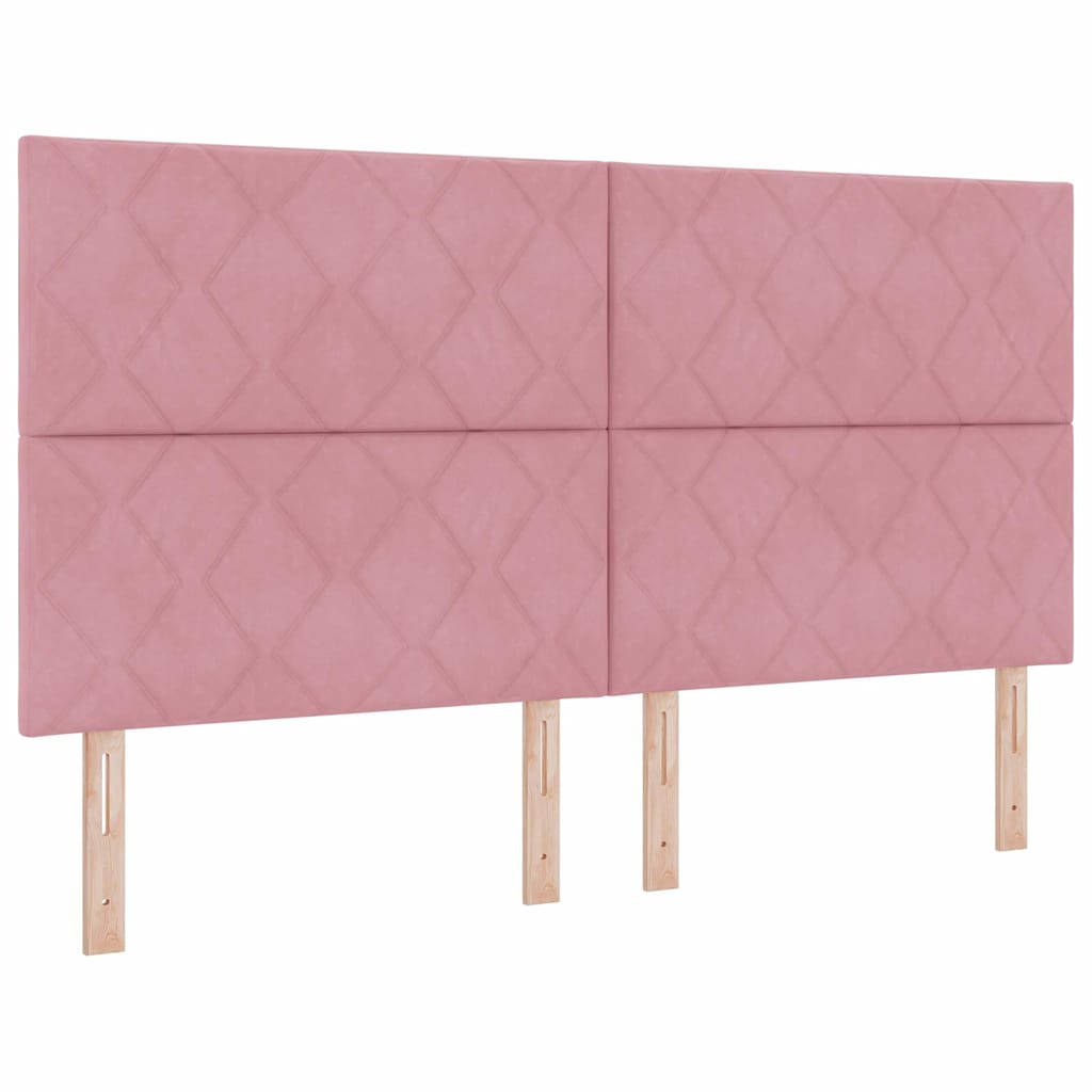 Boxspringbed met matras met LED Roze 180 x 200 cm Fluweel is nu te koop bij PeponiXL, paradijselijk wonen!