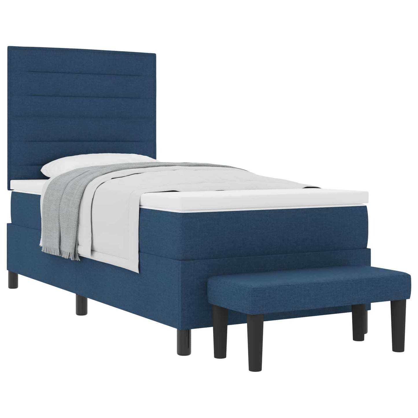 Boxspringbed met hoofdeinde Blauw 80 x 200 cm Stof is nu te koop bij PeponiXL, paradijselijk wonen!