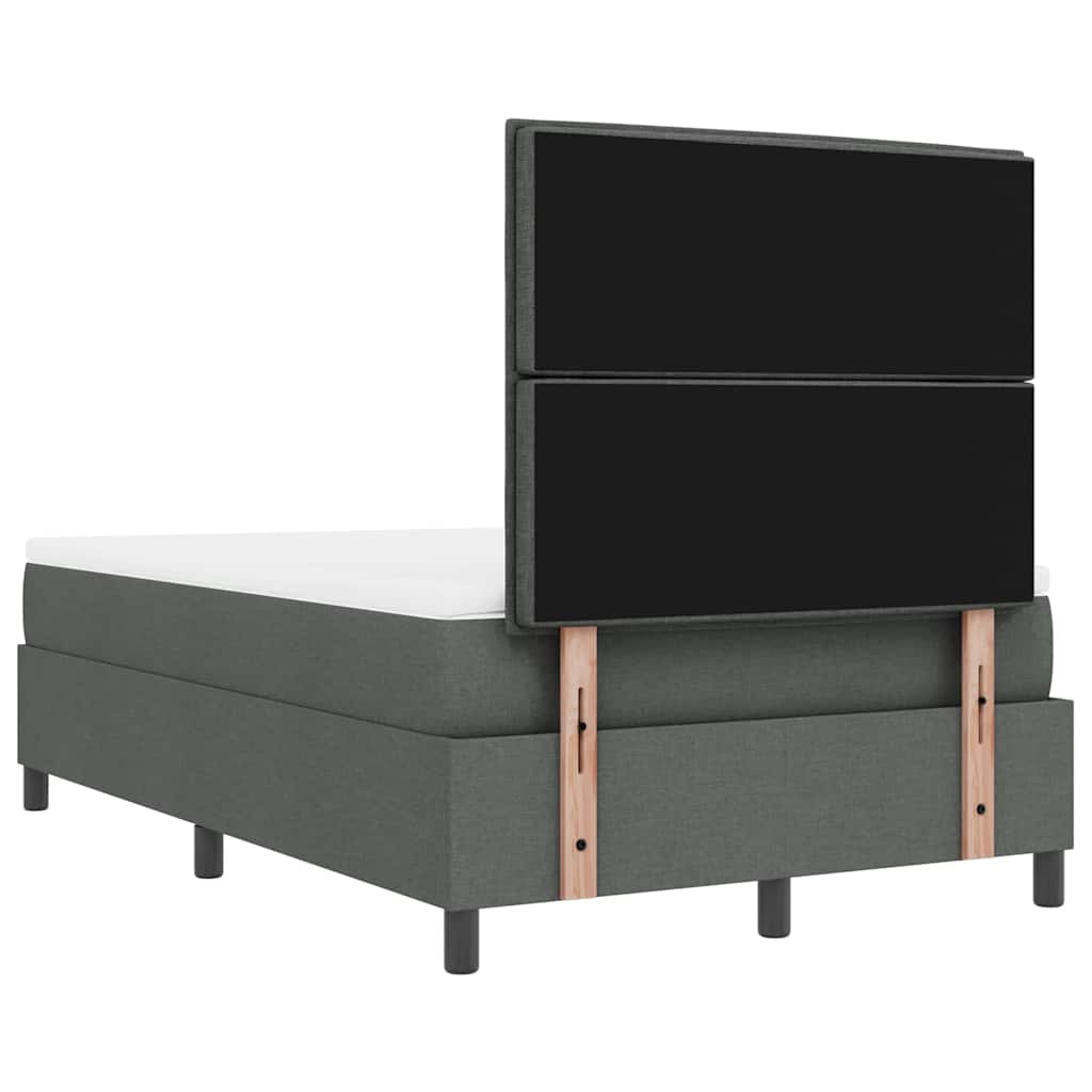 Boxspringbed met hoofdeinde Donkergrijs 120 x 190 cm Stof is nu te koop bij PeponiXL, paradijselijk wonen!