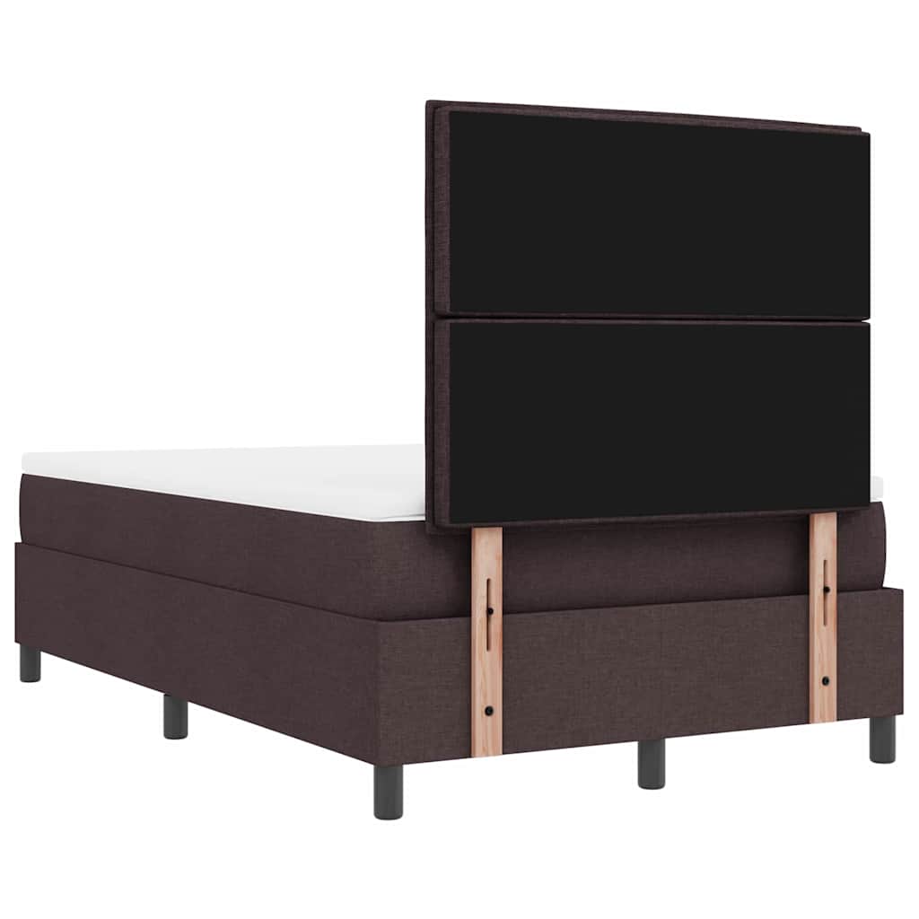 Boxspringbed met hoofdeinde Donkerbruin 120 x 200 cm Stof is nu te koop bij PeponiXL, paradijselijk wonen!
