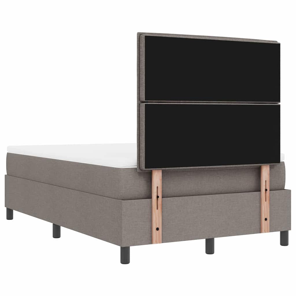 Boxspringbed met hoofdeinde Taupe 120 x 200 cm Stof is nu te koop bij PeponiXL, paradijselijk wonen!