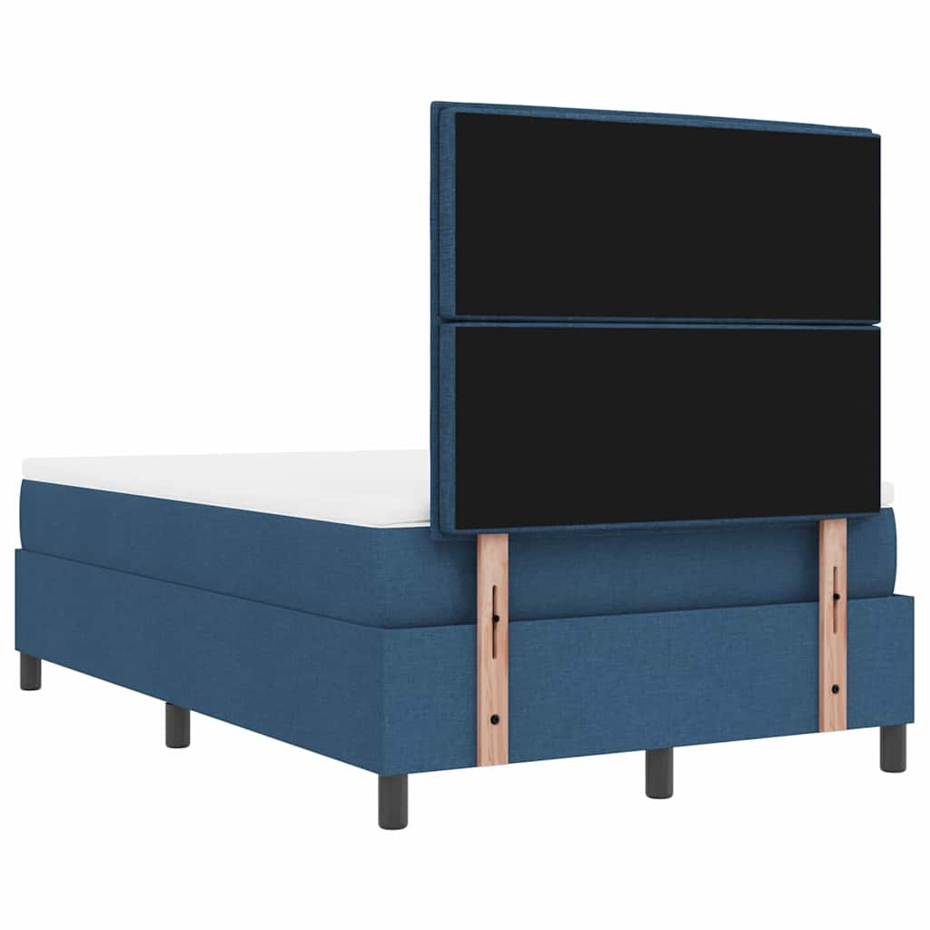 Boxspringbed met hoofdeinde Blauw 120 x 200 cm Stof is nu te koop bij PeponiXL, paradijselijk wonen!