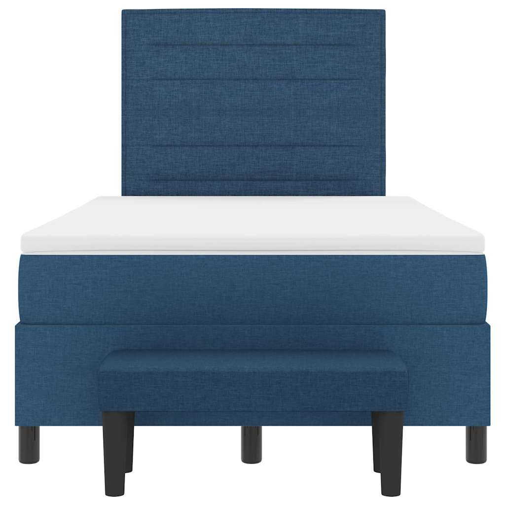 Boxspringbed met hoofdeinde Blauw 120 x 200 cm Stof is nu te koop bij PeponiXL, paradijselijk wonen!