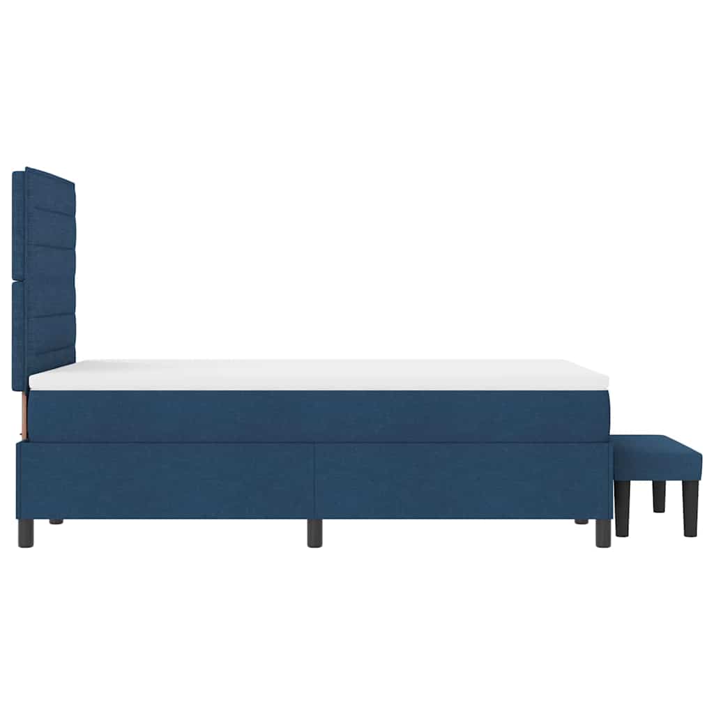 Boxspringbed met hoofdeinde Blauw 120 x 200 cm Stof is nu te koop bij PeponiXL, paradijselijk wonen!