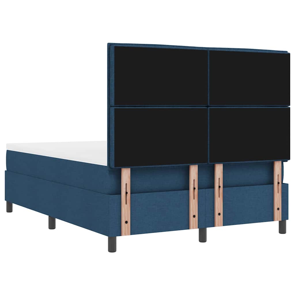 Boxspringbed met hoofdeinde Blauw 140 x 190 cm Stof is nu te koop bij PeponiXL, paradijselijk wonen!