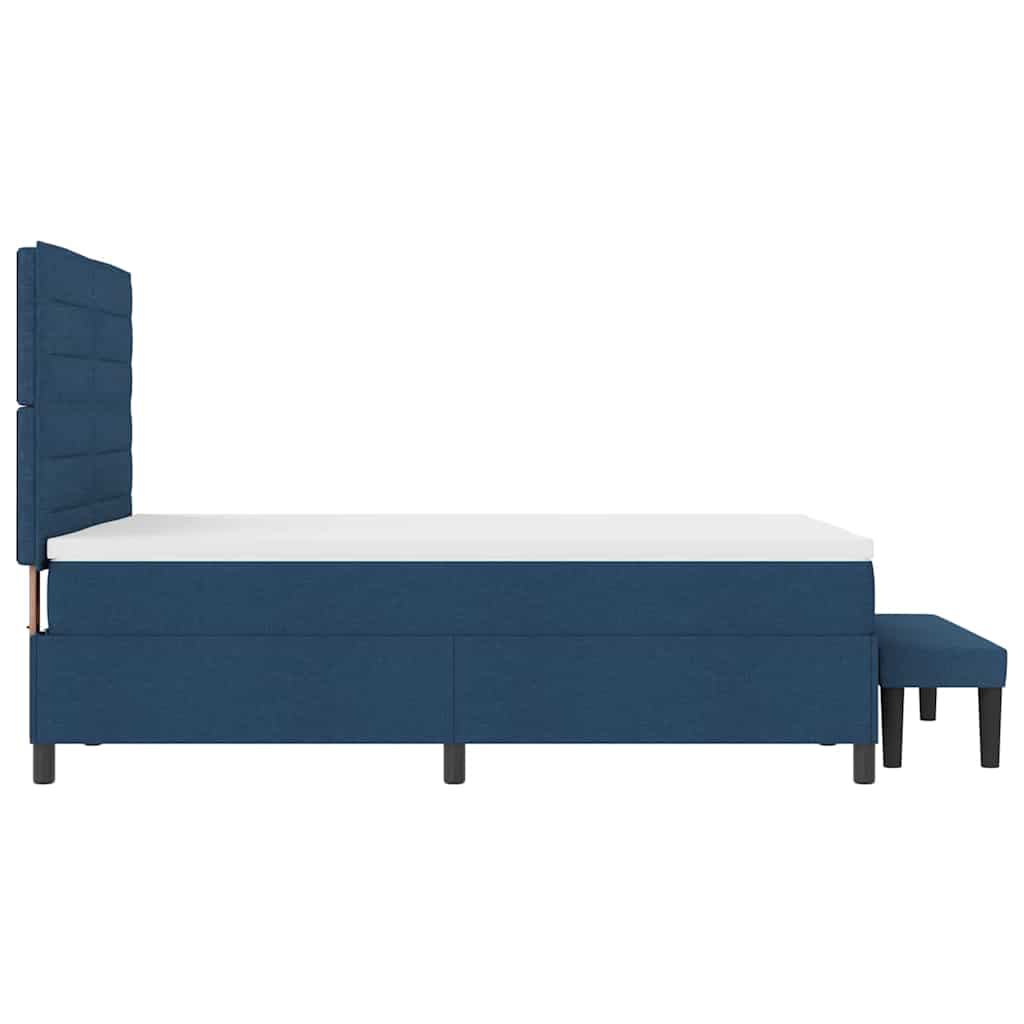 Boxspringbed met hoofdeinde Blauw 140 x 190 cm Stof is nu te koop bij PeponiXL, paradijselijk wonen!