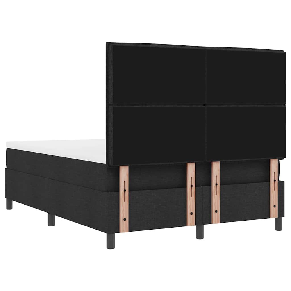 Boxspringbed met hoofdeinde Zwart 140 x 200 cm Stof is nu te koop bij PeponiXL, paradijselijk wonen!