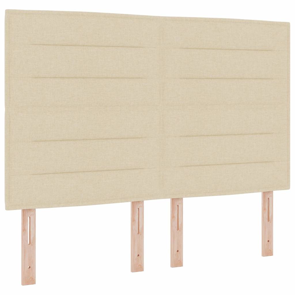 Boxspringbed met hoofdeinde Crème 140 x 200 cm Stof is nu te koop bij PeponiXL, paradijselijk wonen!