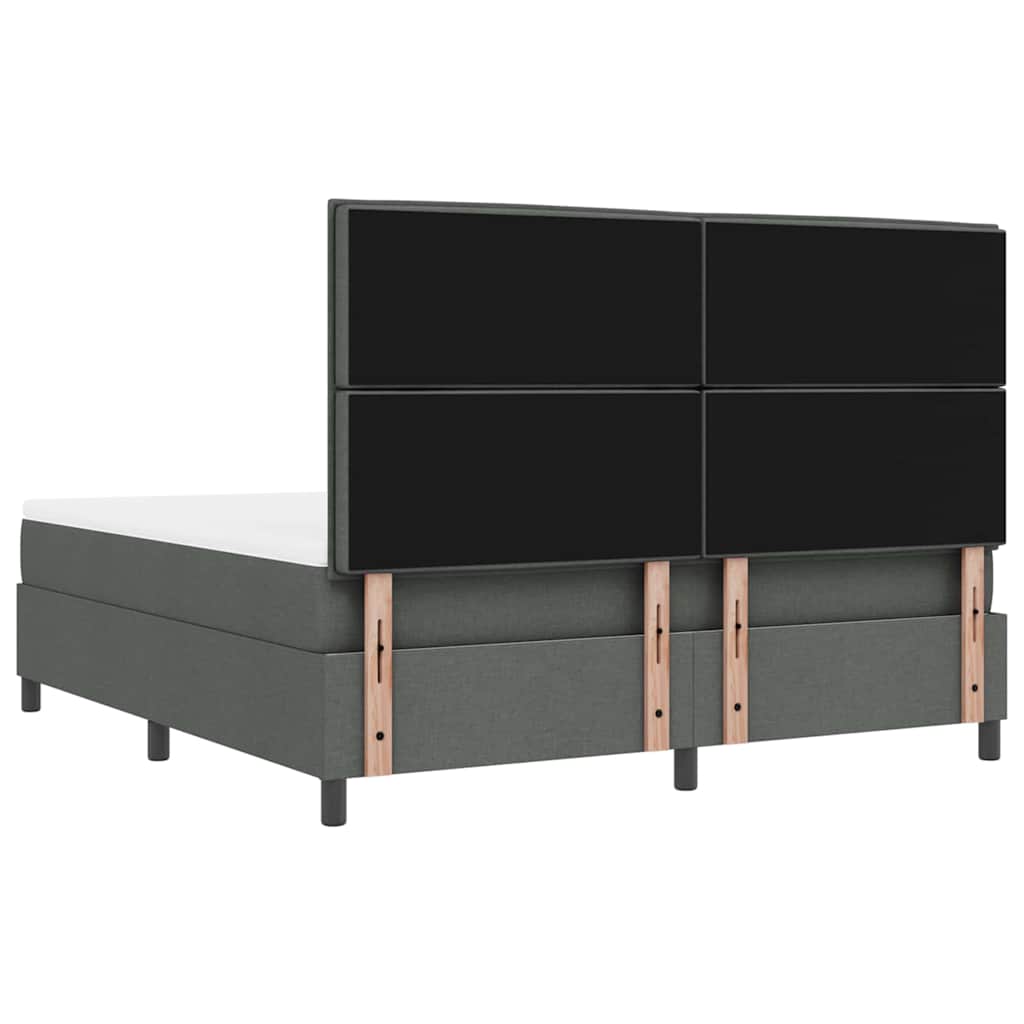Boxspringbed met hoofdeinde Donkergrijs 180 x 200 cm Stof is nu te koop bij PeponiXL, paradijselijk wonen!