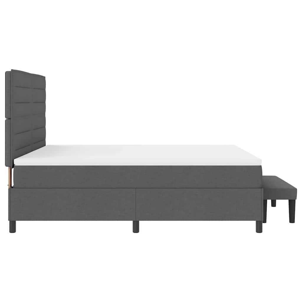 Boxspringbed met hoofdeinde Donkergrijs 180 x 200 cm Stof is nu te koop bij PeponiXL, paradijselijk wonen!