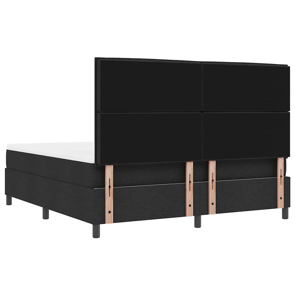 Boxspringbed met hoofdeinde Zwart 180 x 200 cm Stof is nu te koop bij PeponiXL, paradijselijk wonen!