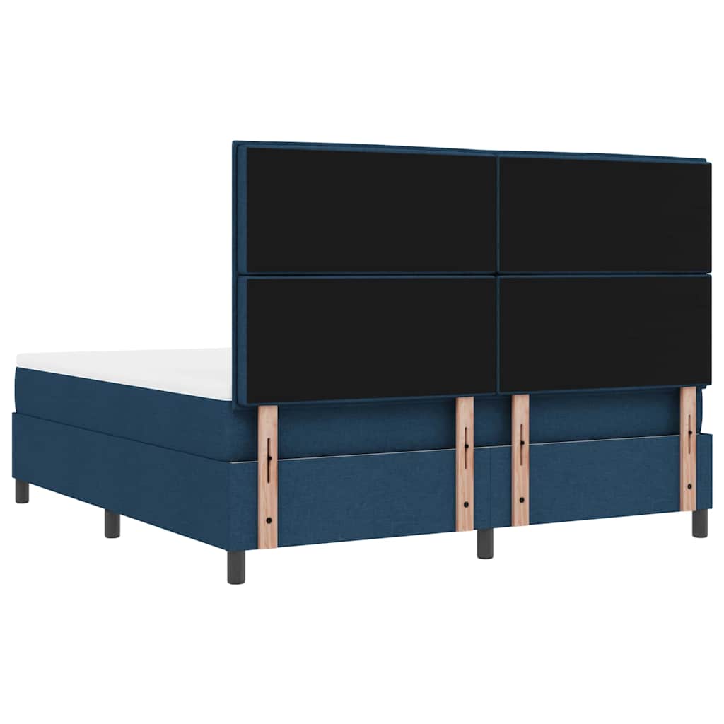 Boxspringbed met hoofdeinde Blauw 180 x 200 cm Stof is nu te koop bij PeponiXL, paradijselijk wonen!