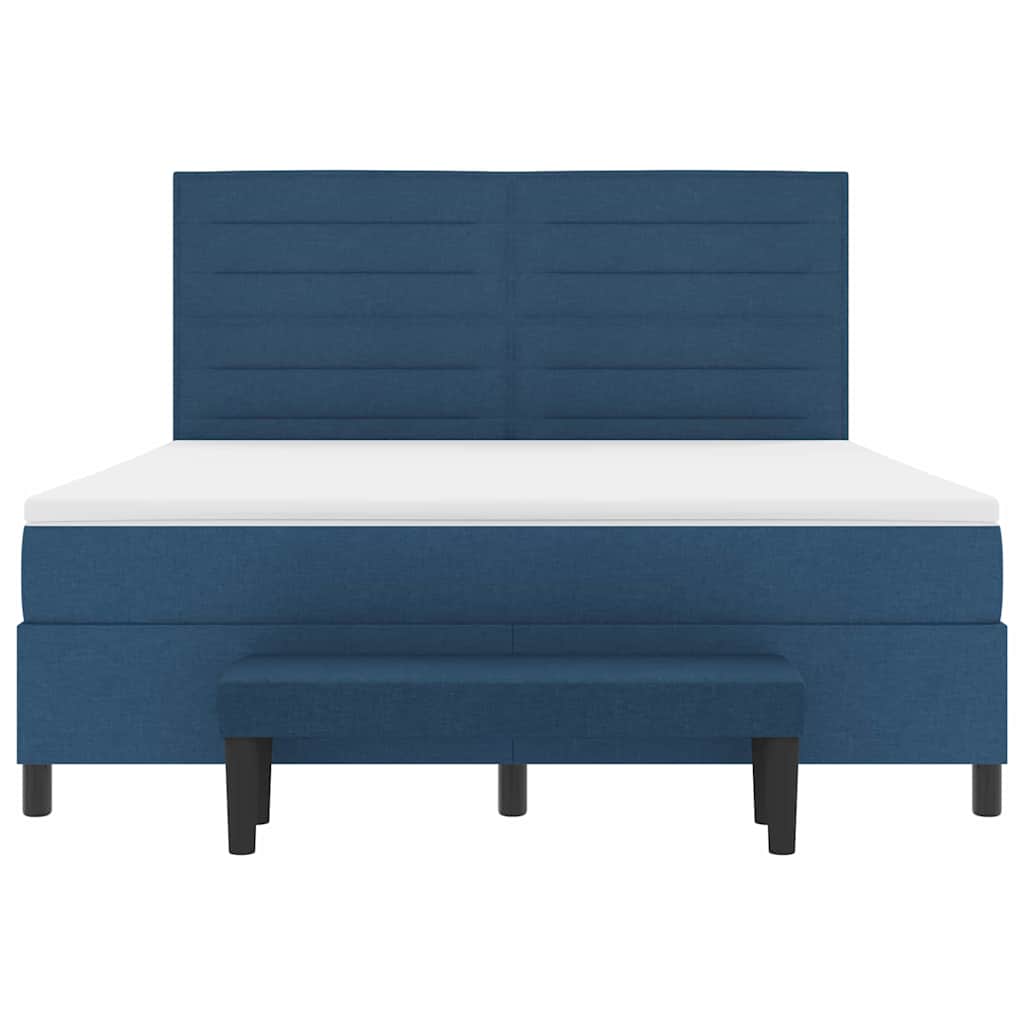 Boxspringbed met hoofdeinde Blauw 180 x 200 cm Stof is nu te koop bij PeponiXL, paradijselijk wonen!