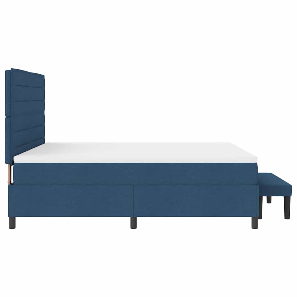 Boxspringbed met hoofdeinde Blauw 180 x 200 cm Stof is nu te koop bij PeponiXL, paradijselijk wonen!