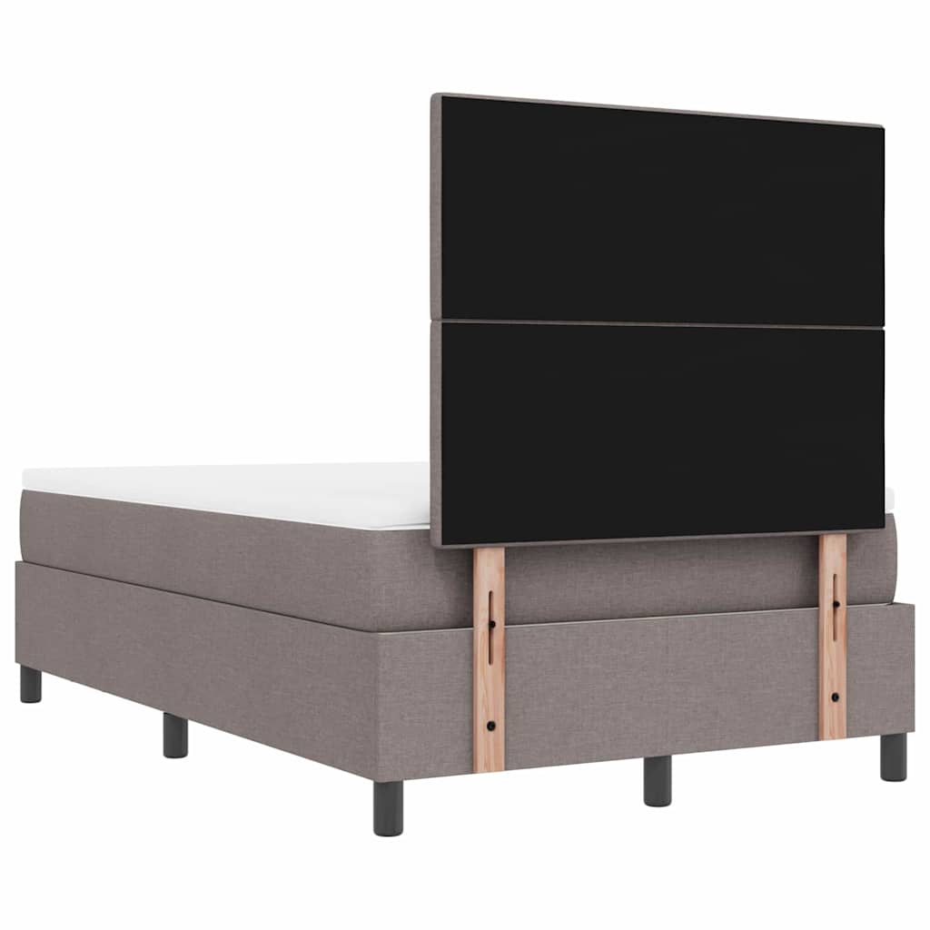 Boxspringbed met matras met hoofdeinde Taupe 120 x 200 cm Stof is nu te koop bij PeponiXL, paradijselijk wonen!