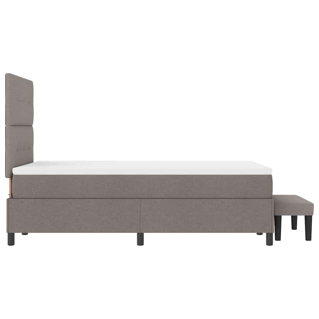 Boxspringbed met matras met hoofdeinde Taupe 120 x 200 cm Stof is nu te koop bij PeponiXL, paradijselijk wonen!