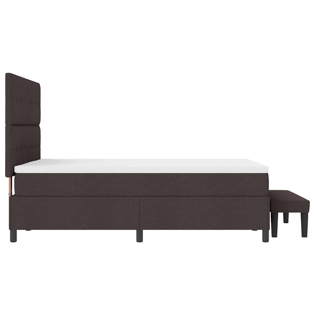 Boxspringbed met hoofdeinde Donkerbruin 140 x 190 cm Stof is nu te koop bij PeponiXL, paradijselijk wonen!
