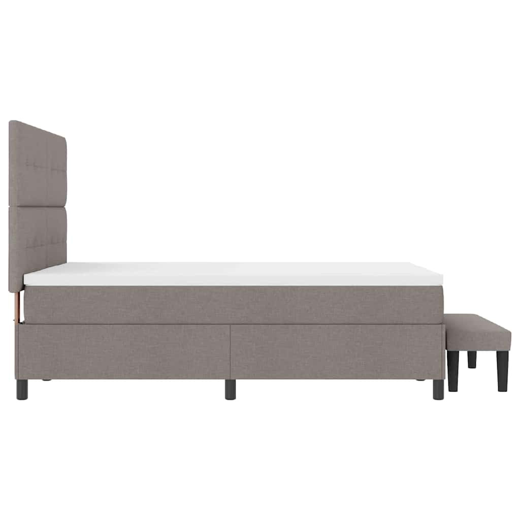 Boxspringbed met hoofdeinde Taupe 140 x 200 cm Stof is nu te koop bij PeponiXL, paradijselijk wonen!