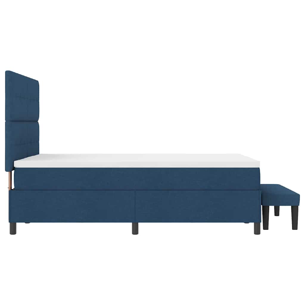 Boxspringbed met matras met hoofdeinde Blauw 140 x 200 cm Stof is nu te koop bij PeponiXL, paradijselijk wonen!