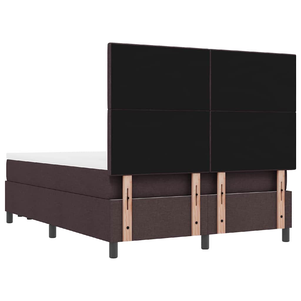 Boxspringbed met hoofdeinde Donkerbruin 160 x 200 cm Stof is nu te koop bij PeponiXL, paradijselijk wonen!