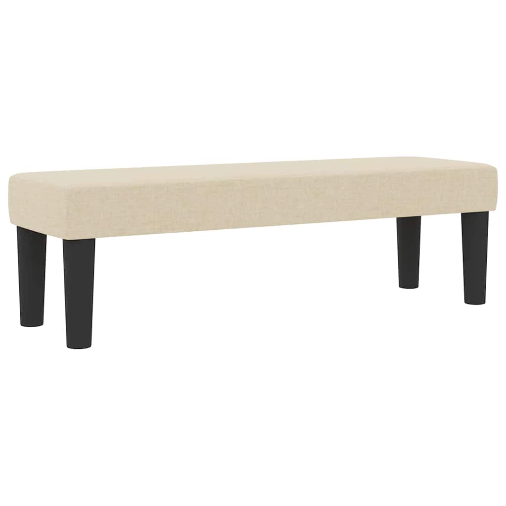 Boxspringbed met hoofdeinde Crème 200 x 200 cm Stof is nu te koop bij PeponiXL, paradijselijk wonen!