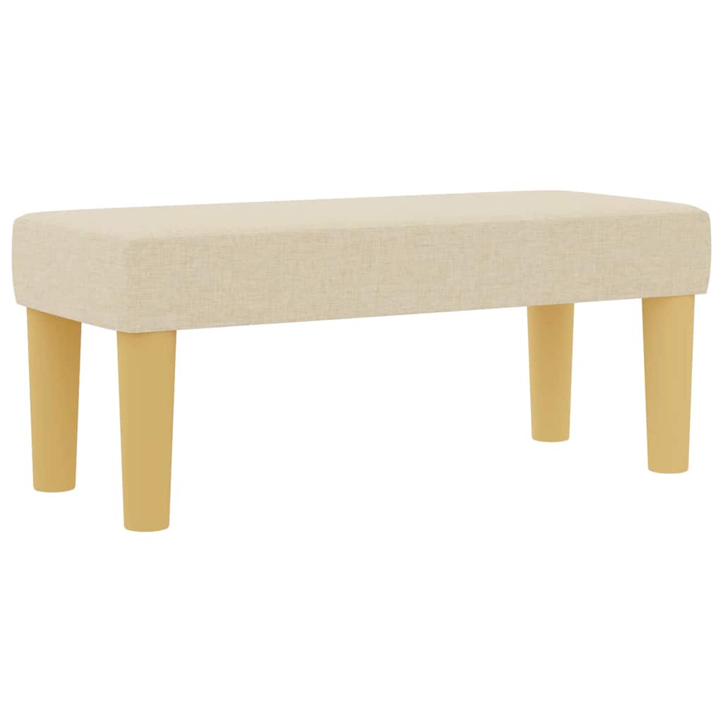 Boxspring bed met kussen met hoofdeinde Crème 200 x 90 cm Stof is nu te koop bij PeponiXL, paradijselijk wonen!