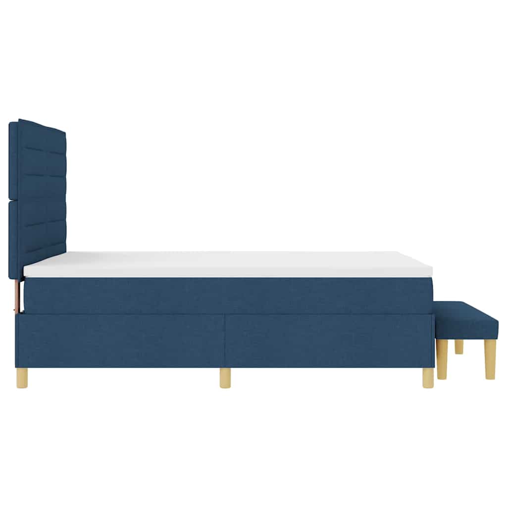 Boxspring bed met hoofdeinde Blauw 190 x 140 cm Stof is nu te koop bij PeponiXL, paradijselijk wonen!