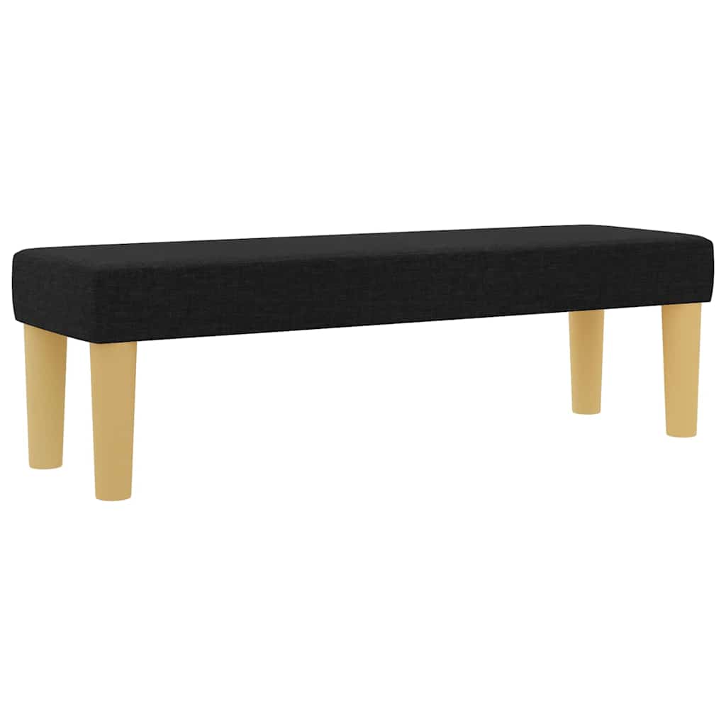 Boxspring bed met hoofdeinde Zwart 200 x 140 cm Stof is nu te koop bij PeponiXL, paradijselijk wonen!