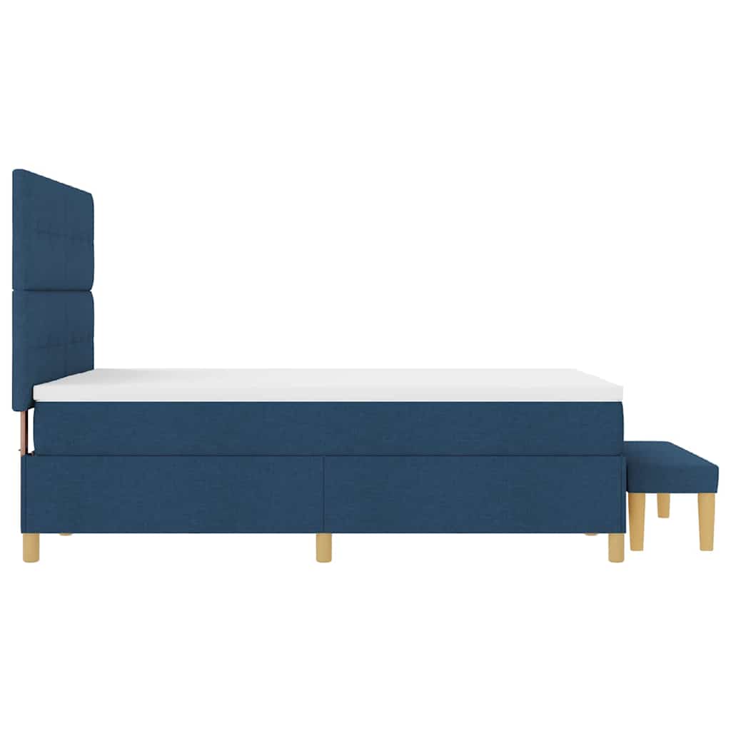 Boxspring bed met hoofdeinde Blauw 190 x 140 cm Stof is nu te koop bij PeponiXL, paradijselijk wonen!