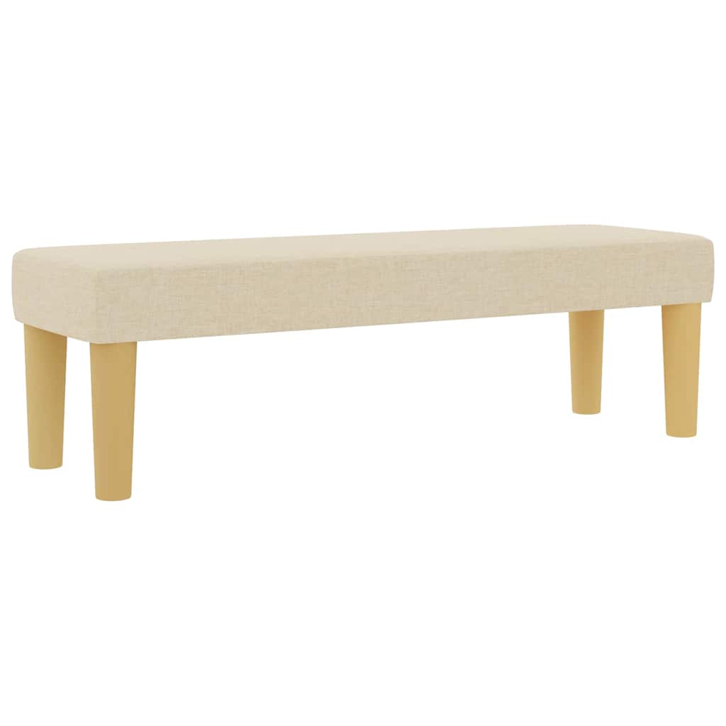 Boxspring bed met matras met hoofdeinde Crème 200 x 200 cm Stof is nu te koop bij PeponiXL, paradijselijk wonen!