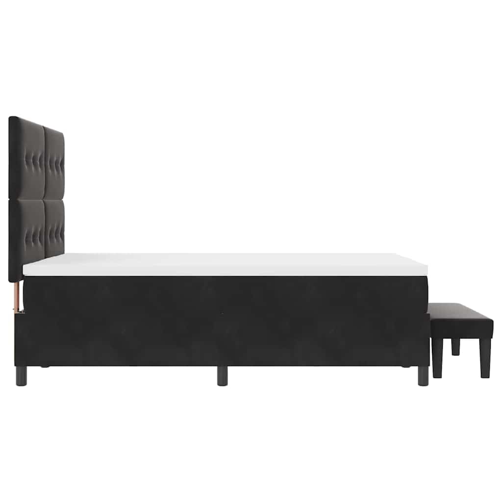 Boxspring bed met kussen Zwart 200 x 140 cm Fluweel is nu te koop bij PeponiXL, paradijselijk wonen!