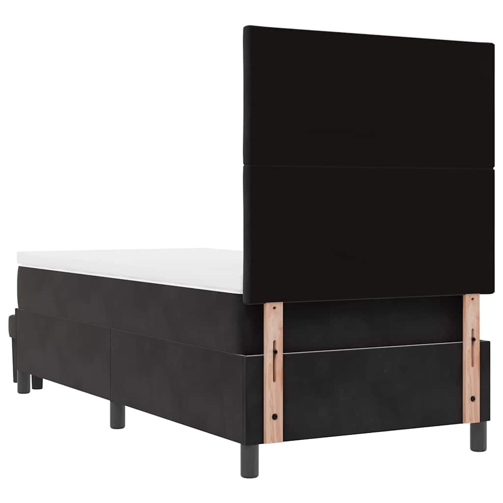 Boxspring bed met hoofdeinde Zwart 190 x 90 cm Fluweel