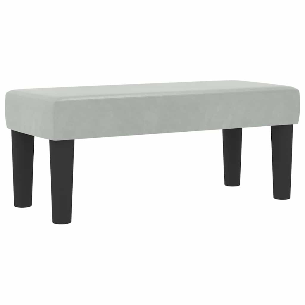 Boxspring bed met hoofdeinde Lichtgrijs 200 x 90 cm Fluweel is nu te koop bij PeponiXL, paradijselijk wonen!