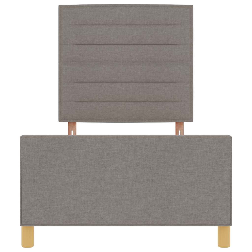 Bedframe met hoofdeinde Taupe 90 x 200 cm Stof is nu te koop bij PeponiXL, paradijselijk wonen!