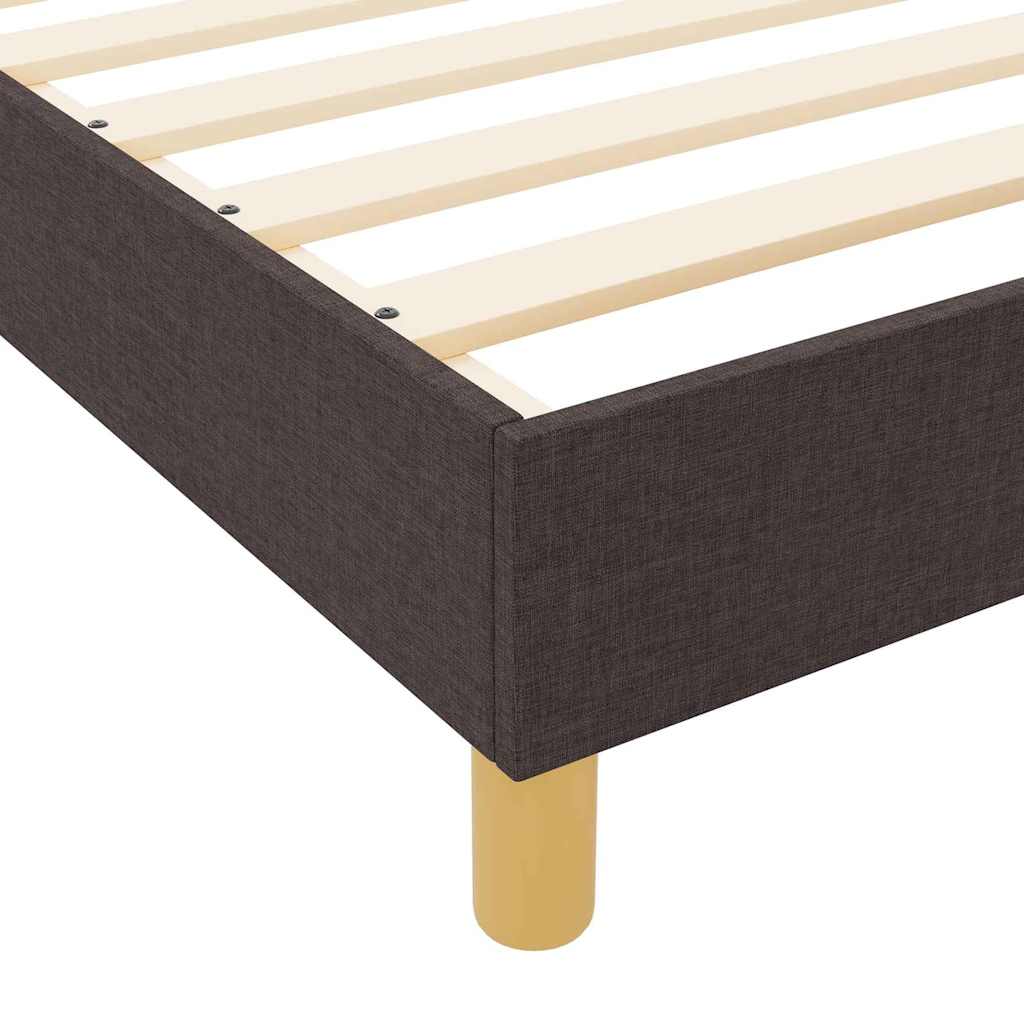 Bedframe met hoofdeinde Donkerbruin 120 x 190 cm Stof is nu te koop bij PeponiXL, paradijselijk wonen!