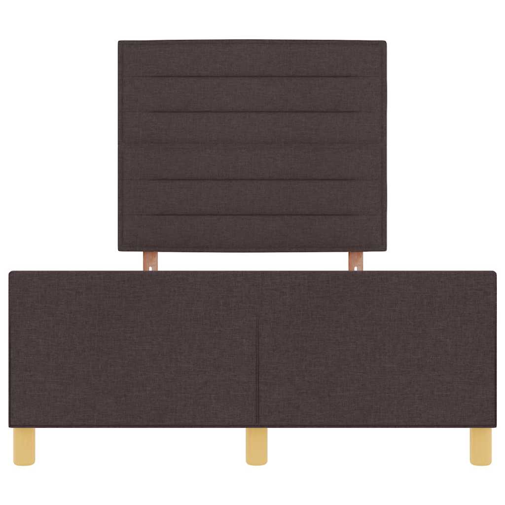 Bedframe met hoofdeinde Donkerbruin 120 x 190 cm Stof is nu te koop bij PeponiXL, paradijselijk wonen!