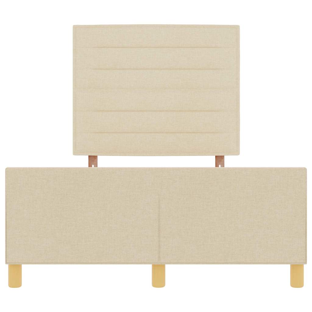 Bedframe met hoofdeinde Crème 120 x 190 cm Stof is nu te koop bij PeponiXL, paradijselijk wonen!