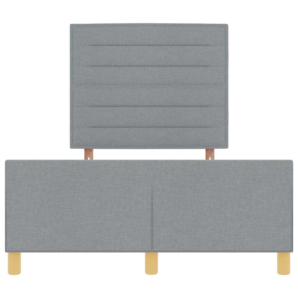 Bedframe met hoofdeinde Lichtgrijs 120 x 200 cm Stof is nu te koop bij PeponiXL, paradijselijk wonen!