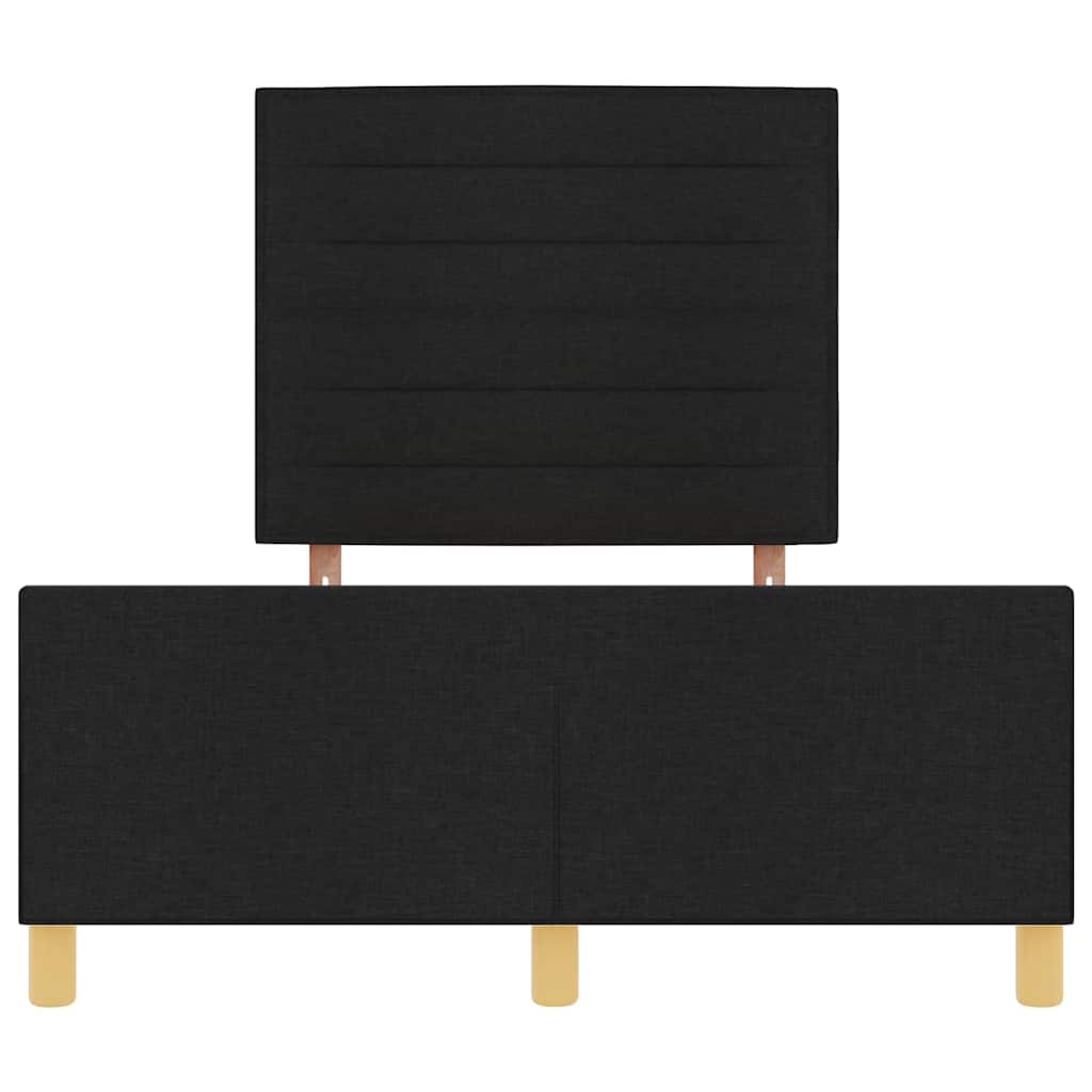 Bedframe met hoofdeinde Zwart 120 x 200 cm Stof is nu te koop bij PeponiXL, paradijselijk wonen!