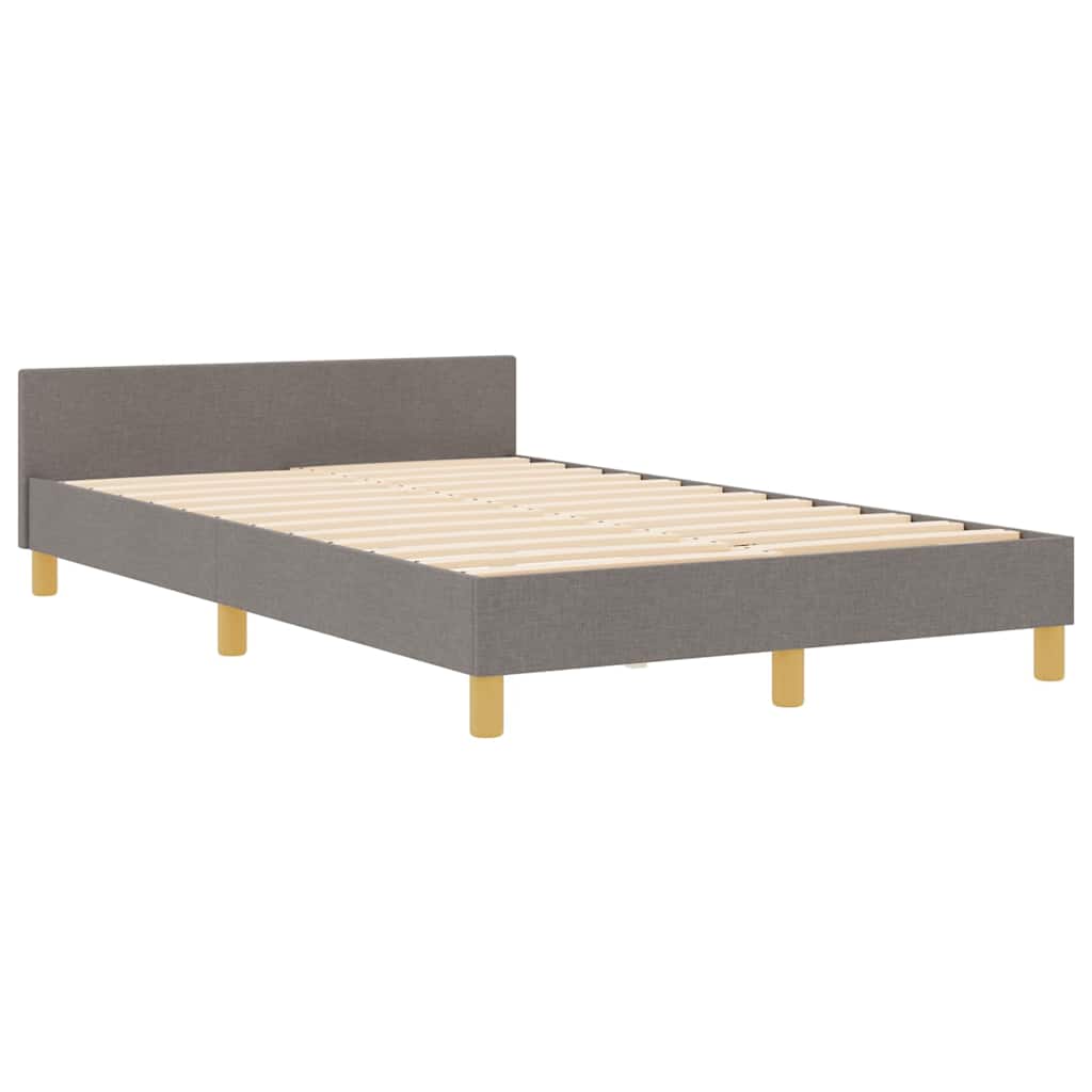 Bedframe met hoofdeinde Taupe 120 x 200 cm Stof is nu te koop bij PeponiXL, paradijselijk wonen!